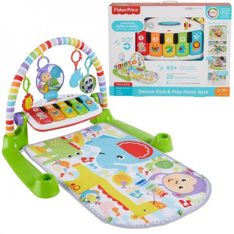 Vzdelávacia podložka s klavírom Fisher Price farebná